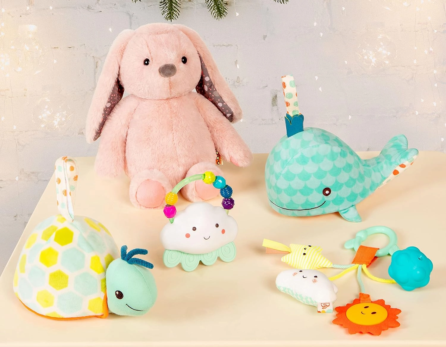 B. toys- B. baby- Baby Glowable Soothing Plush Turtle with Lights & Sounds- Glow Zzzs Turtle Shellé0 Months  