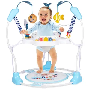 Baby Activity Center, Infant Jumpers and Bouncers with Music, Lights, Infant Toys, 360°Rotating Seat, 3 Adjustable Heights, Baby Play and Learning Center for 6  Months