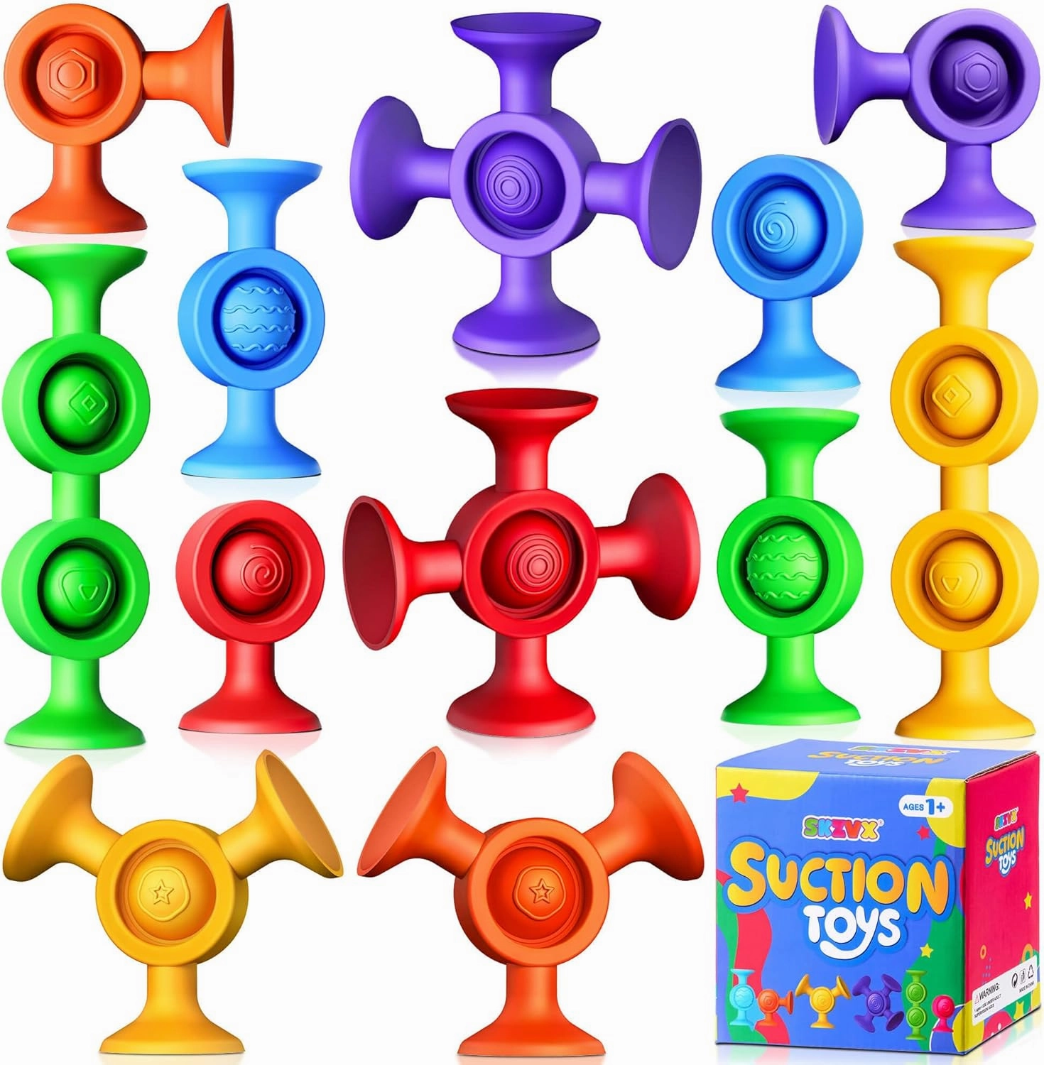 Bath Toys for Kids Ages 1-3: Suction Cup Toys for Toddlers Sensory Fidget Toys Bathtub Toys for Kids Ages 4-8 Airplane Travel Toys Baby Suction Toy for 1 2 3 4 5 6 7 8 Year Old Girl Boy Gifts