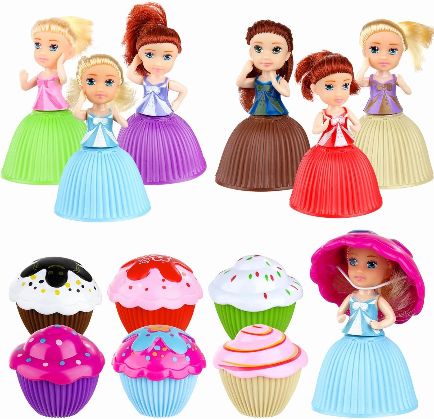 Beautiful Cake Doll Toy Surprise Cupcake Princess Doll Toys for Children Kid Transformed Scented Girls Funny Game Gift (6PCS)…