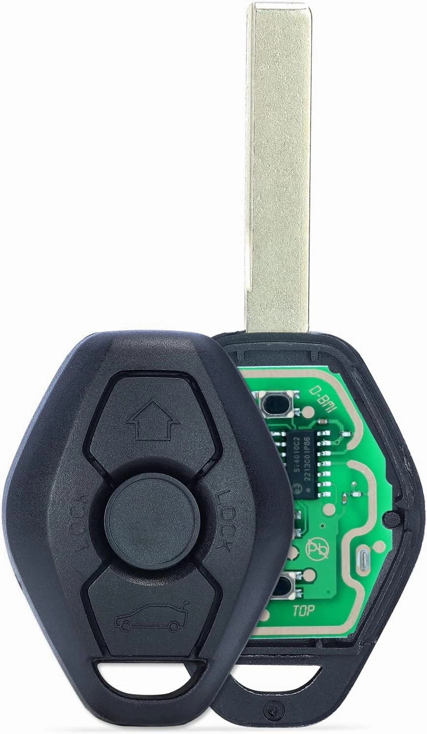 Beefunny 315/433MHz Adjustable ID44 Chip EWS System Remote Car Key Fob 3 Button for BMW 325 330 318 525 530 540 E38 E39 E46 M5 X3 X5 (1)