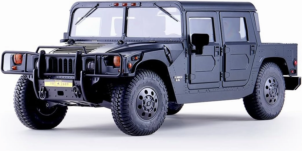 BEEZRC FMS 1/12 RC Crawler HMMWV H1 Alpha Officially Licensed RS 2-4WD RC Model Car Hobby RC Offroad Crawler Remote Control Car Collection Model with LED Lights for 14 Adults