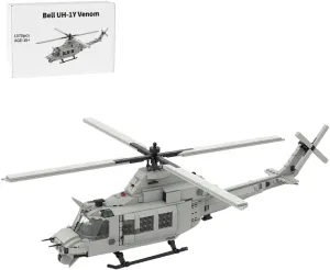 Bell UH-1Y Venom Building Kit, Military Series Building Block Set, Creative Interactive Building Toy for Teens and Up (1070PCS )