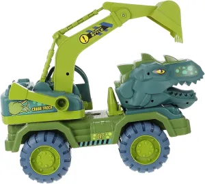 BESPORTBLE 1 Set Cartoon Dinosaurs Pull Back Truck for Inertia Car Plaything for Cognitive Development and Parent Interaction Compact and Fun Dinosaur Excavator