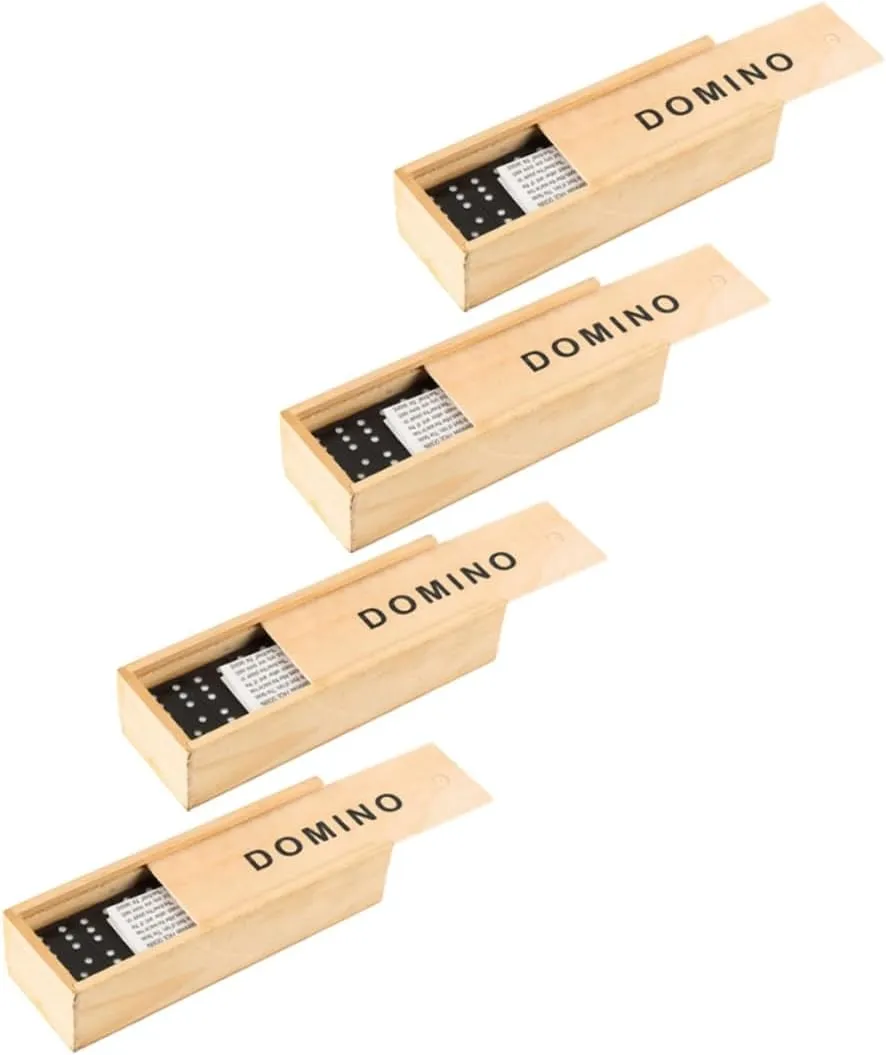 BESPORTBLE 4 Sets Interactive Household Domino Engaging Domino Blocks for Fun for Years for Indoor and