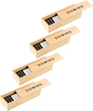 BESPORTBLE 4 Sets Interactive Household Domino Engaging Domino Blocks for Fun for Years for Indoor and