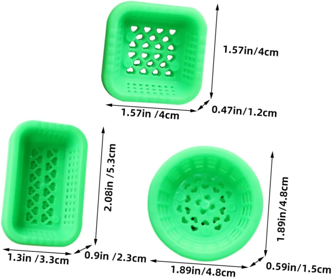 BESPORTBLE 5sets Dollhouse Miniature Basket Abs Material Mini Storage Basket Model Lively Design 30pcs*5