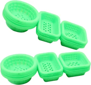 BESPORTBLE 5sets Dollhouse Miniature Basket Abs Material Mini Storage Basket Model Lively Design 30pcs*5