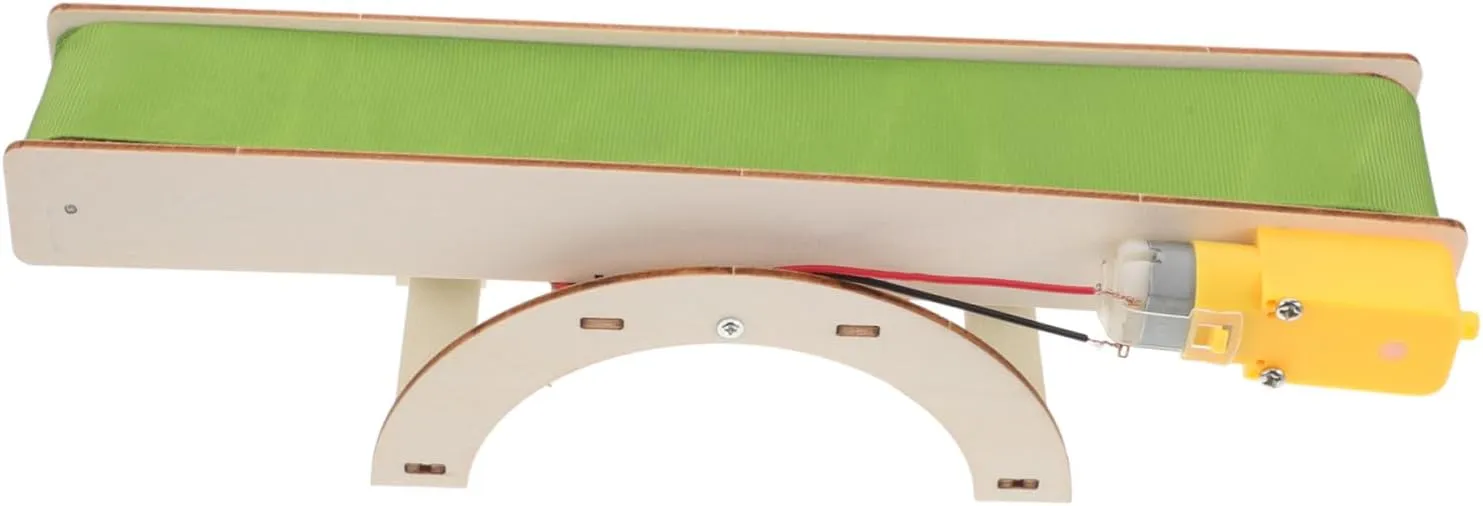 BESPORTBLE DIY Conveyor Belt Science Kit for Educational Project Interactive Assembly Activity for Young Learning Package Enhance Cognitive Skills and Engagement