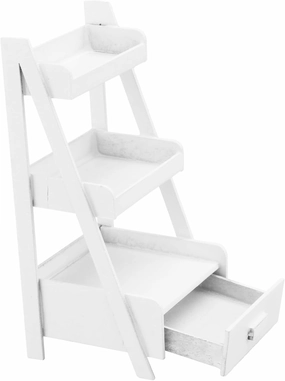BESPORTBLE 2 pcs Mini House Simulation Model White Decorative Storage Rack for Dollhouse Compact Miniature Furniture Shelf for Home Decor for Collectors and Enthusiasts