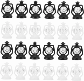 BESPORTBLE 2sets Micro Miniature Lantern Dollhouse Props Small Toy Lantern Mini Kerosene Lamp Toy Dollhouse Retro Photo Props Miniature Models Craftsmanship 12pcs*2