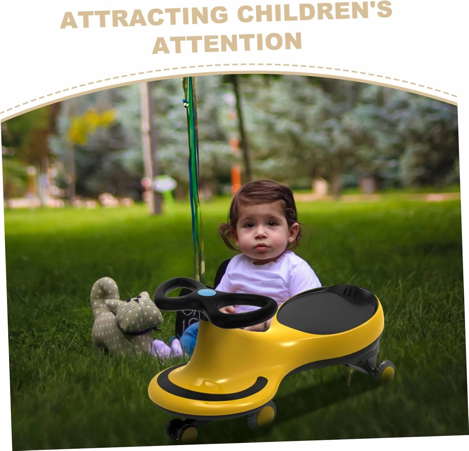 BESPORTBLE Steering Wheel for Interactive Replacement Accessory for Swing Cars Fitness Bikes Engaging Design for Fun Learning Playtime