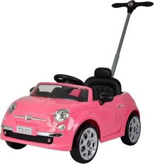 Best Ride On Cars Fiat 500 Push Car, Pink, Large