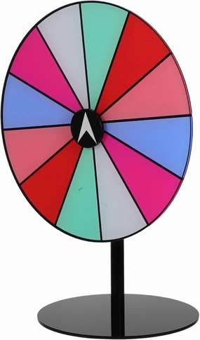 BESTonZON Colorful Dry Erase Prize Wheel for Parties Engaging Game Turntable with Stable Base Versatile Prize Options for Events and Carnivals Easy to Transport and Assemble