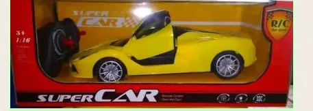 Big Remote Control Door Opening Premium Toy Car with rechargeable Model Concept Design (yellow)