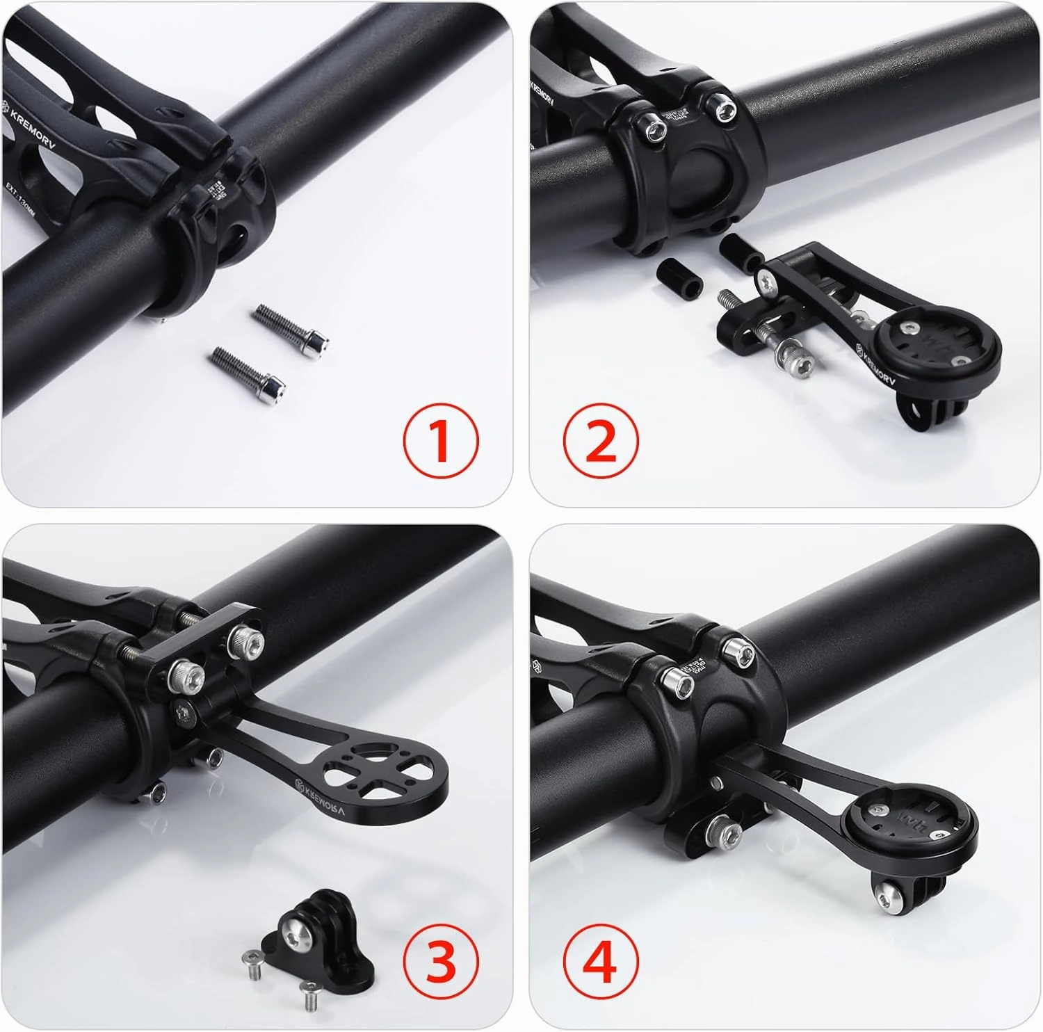 Bike Mount for Wahoo Elemnt, Bolt, Roam, Mini - Adjustable Aluminum Alloy Bicycle Computer Mount