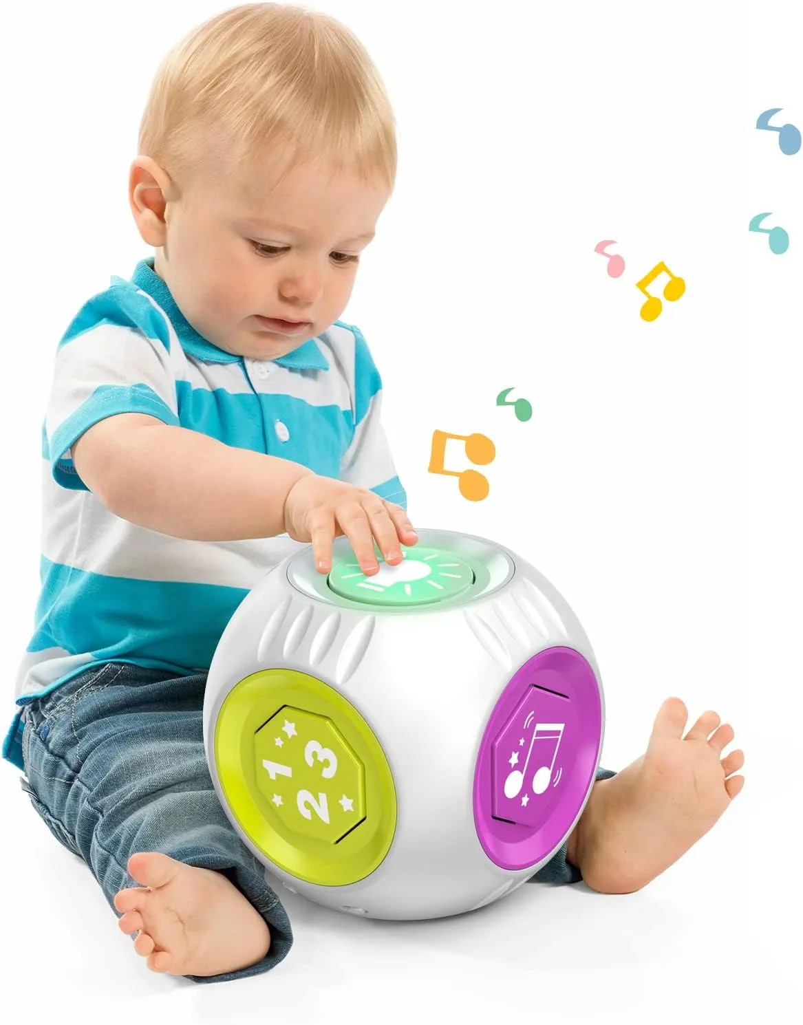Bilingual Educational Toy for 1 Year Old Boy Girl, Musical Learning Cube Baby Toy 6-9-12-18 Month, Birthday Gift for 1 Year Old Boy Toy, Christmas Toy for 1  Year Old Girl Gifts