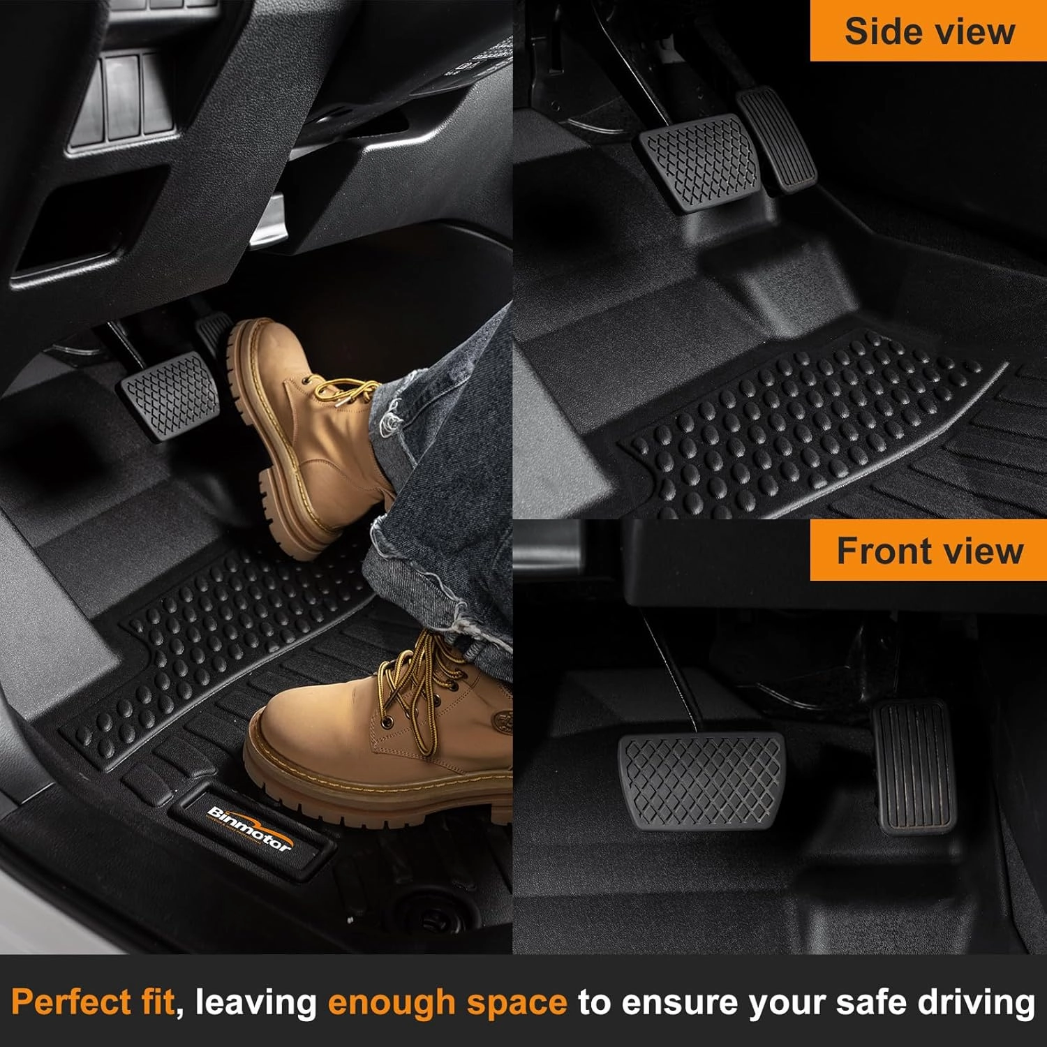Binmotor-Floor Mats & Cargo Liner for Dodge Durango 2016-2024 2025, 7 Passenger, All Weather Mats Durango Cargo Trunk Mat Accessories for Durango GT, GT Plus, R/T, R/T Plus, R/T Premium