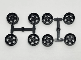 Black Wheel Rims Set 8pcs for Kyosho Mini-Z RC Drift Cars 1/24 1/28 Mini-Q DRZ GLD 20mm Diameter (8X Narrow Wheels)