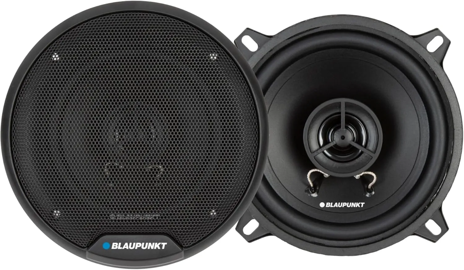 BLAUPUNKT BPS-E552 5" 2-Way Car Speakers 80W with Grilles - Superior Sound Clarity, Durable Design, Easy Install