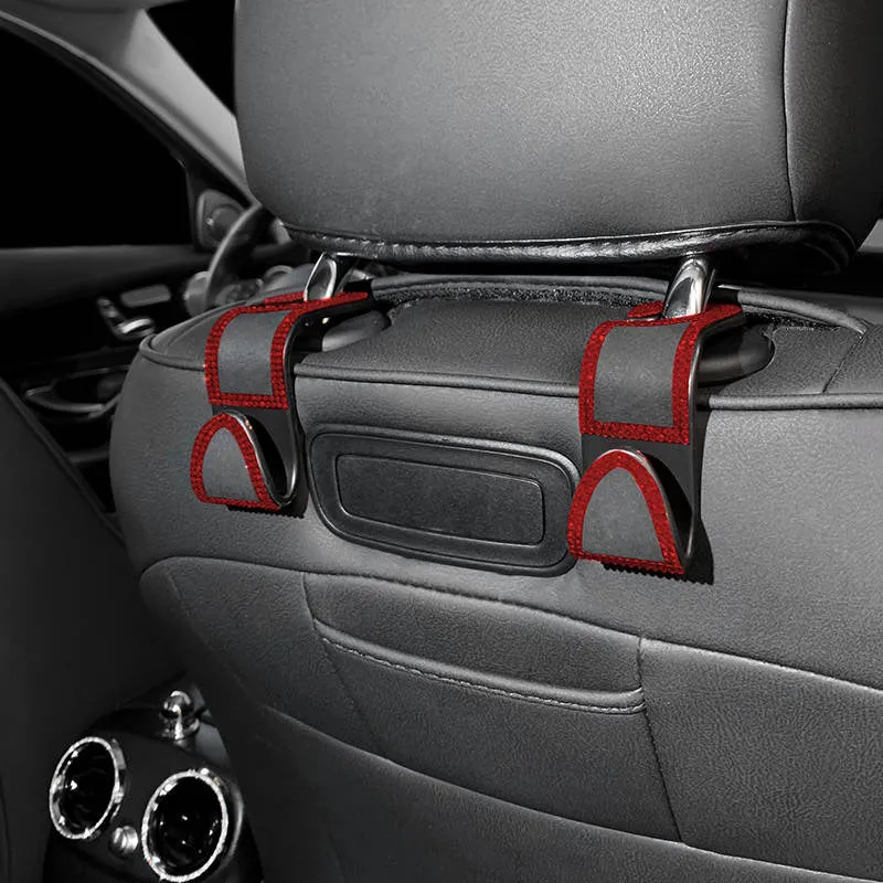 Bling Car Seat Headrest Hooks, Crystal Back Seat Hanger Storage Organizer, Sparkling Car SUV Purse Holder for Handbag Clothes Coats Grocery Bags, Handmade Decorations and Accessories for Women(Silver)