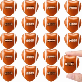 Blulu 20 Pcs Valentine‘s Day Stress Balls Mini Heart Stress Balls for Kids Adults Stress Relief Toys Foam Balls for Valentine‘s Day Gifts School Classroom Prizes Birthday Party Favors (Football)