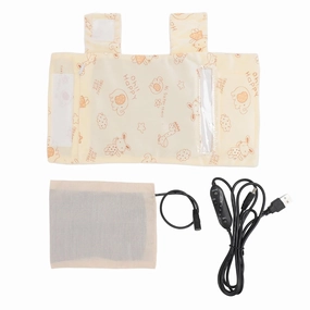 Bottle Warmer, Bottle Heating Bag, USB Portable Milk Bottle Heating Bag, Flannel, 3 Levels Temperature, with Timer, for Home Travel, Car Travel 11.0 x 5.5 Inch
