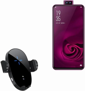 BoxWave Car Charger Compatible with Elephone U2 - Wireless Charging Auto Mount (15W), Qi Wireless Car Charger Stand Mount Air Vent - Black