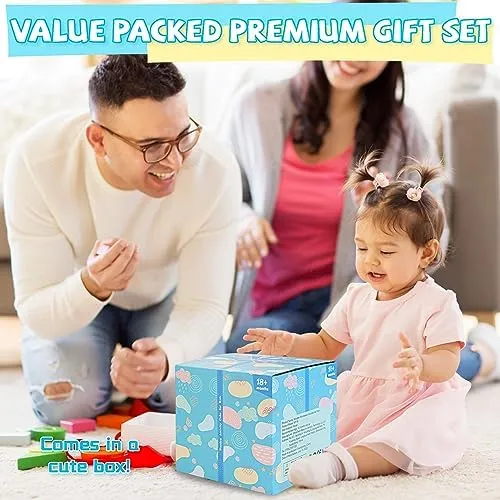 Bravmate Wooden Activity Cube, 8-in-1 Montessori Toys for 1-2 Year Old Boys & Girls, Multipurpose Educational Toy for 12M  Baby Toddler, First Birthday Gift with Word Cards | Sorting & Stacking Board