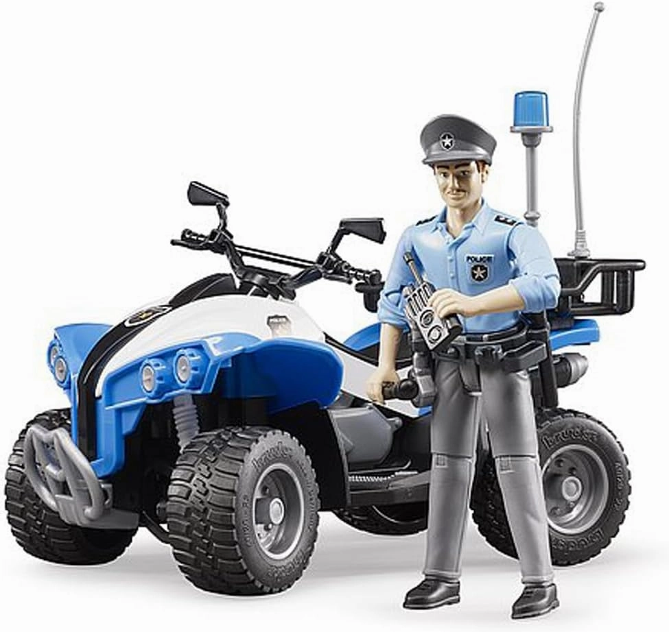 Bruder Quad with Light Skin Police & Accessories (Gender may vary)