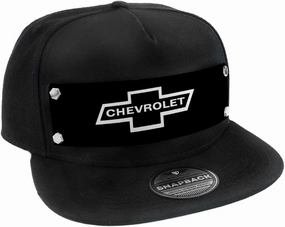 Buckle-Down Snapback Hat-1965 Chevrolet Bowtie Black/White