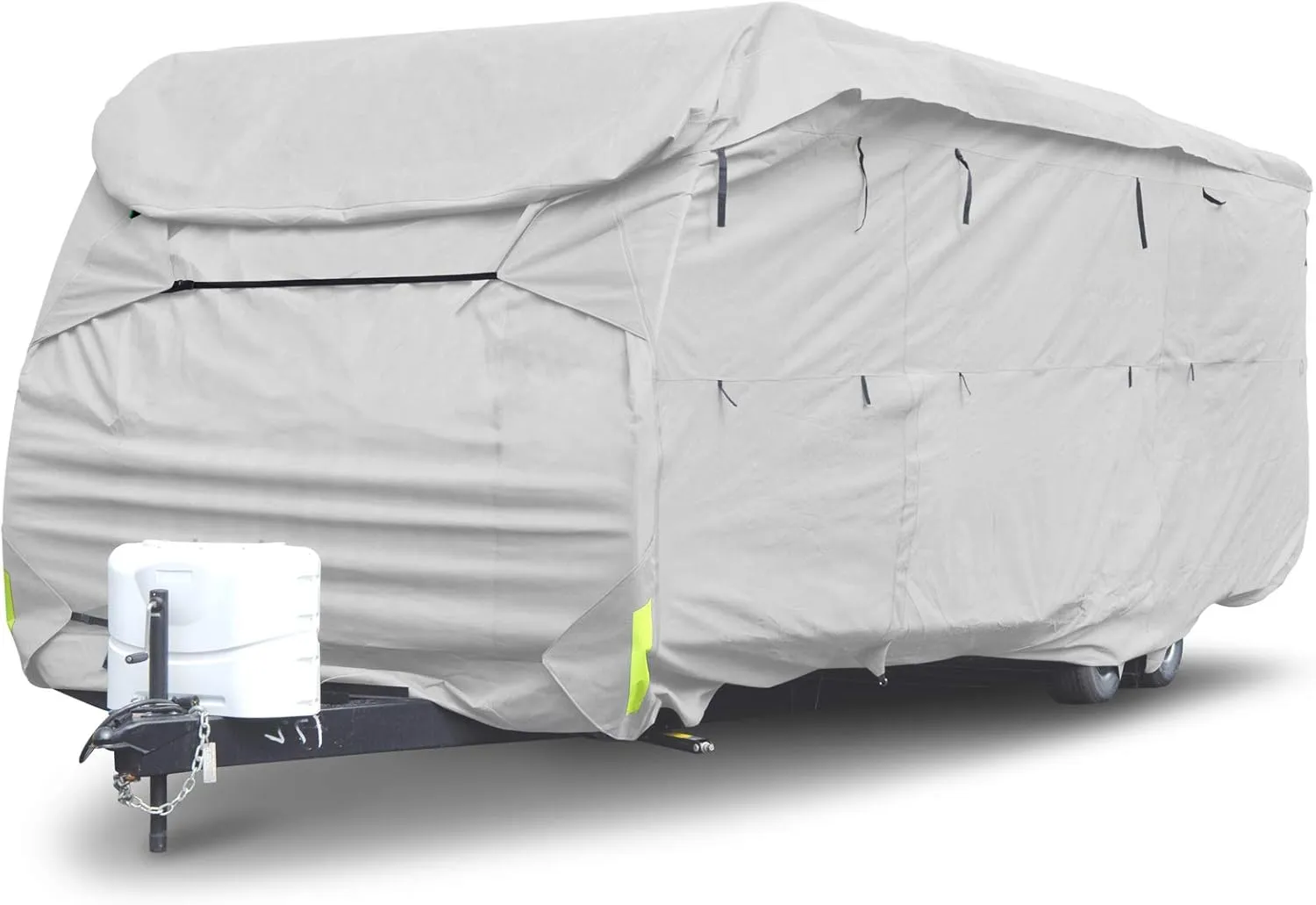 Budge Premier Toy Hauler RV Cover Fits Toy Hauler RVs 17' to 18' Long (Gray, Polyester), 216" L x 105" W x 116" H (RVRP-59)