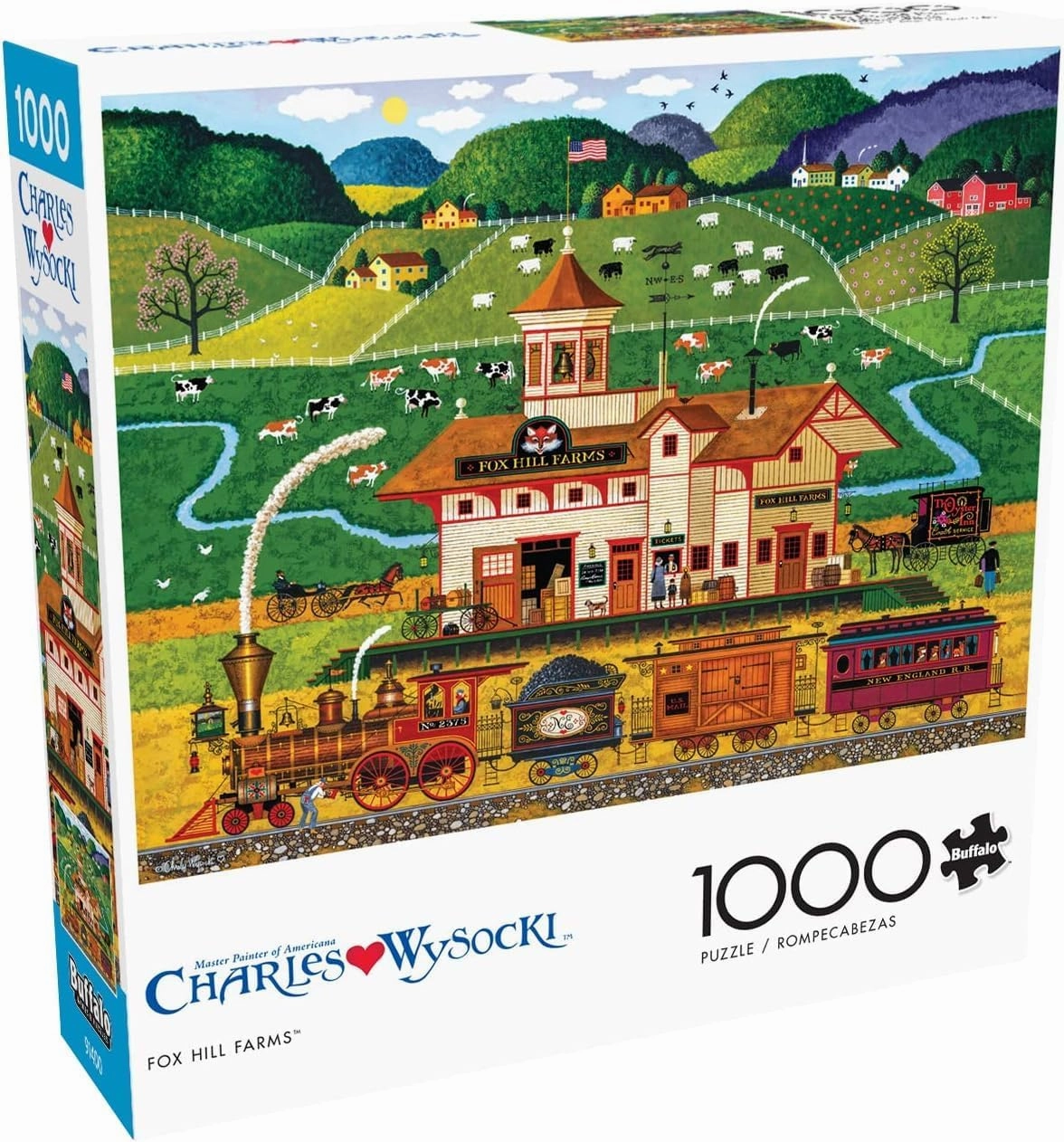 Buffalo Games - Charles Wysocki - Fox Hill Farms - 1000 Piece Jigsaw Puzzle For Adults -Challenging Puzzle Perfect for Game Nights - Finished Size is 26.75 x 19.75