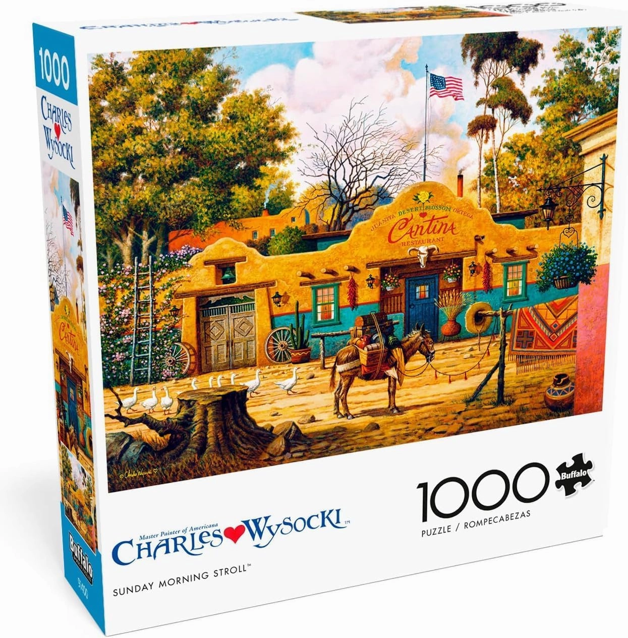 Buffalo Games - Charles Wysocki - Sunday Morning Stroll - 1000 Piece Jigsaw Puzzle for Adults -Challenging Puzzle Perfect for Game Nights - Finished Size is 26.75 x 19.75