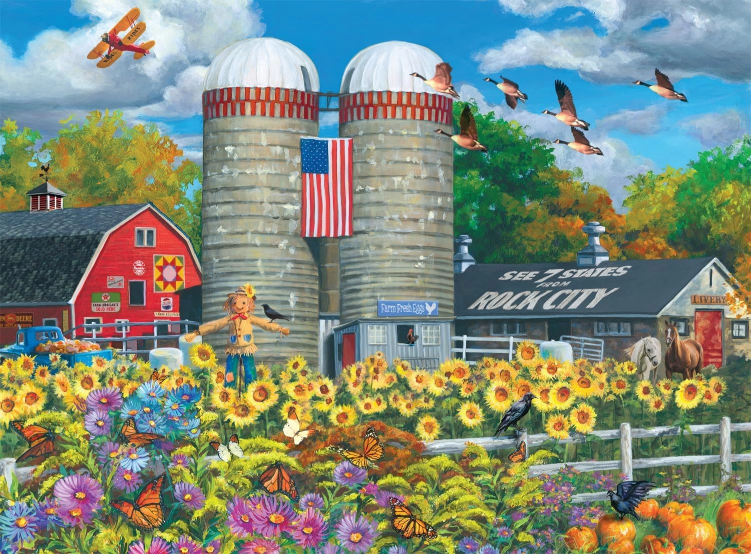 Buffalo Games - Christine Hannon/Joelle McIntyre - Rock City Farm - 1000 Piece Jigsaw Puzzle for Adults -Challenging Puzzle Perfect for Game Nights - Finished Size is 26.75 x 19.75