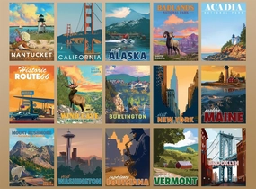 Buffalo Games - David Owens - Brilliant Travel - 1000 Piece Jigsaw Puzzle for Adults -Challenging Puzzle Perfect for Game Nights - Finished Size is 26.75 x 19.75