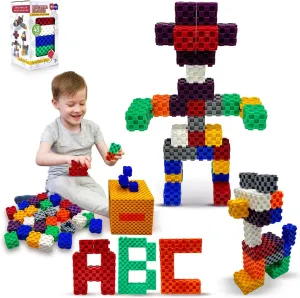 Building Blocks - 48 PCS STEM Educational Building Blocks for Toddlers and Kids Ages 3 to 9  | Creative & Fun Building Toys for Boys and Girls - Ideal Christmas or Birthday Gift