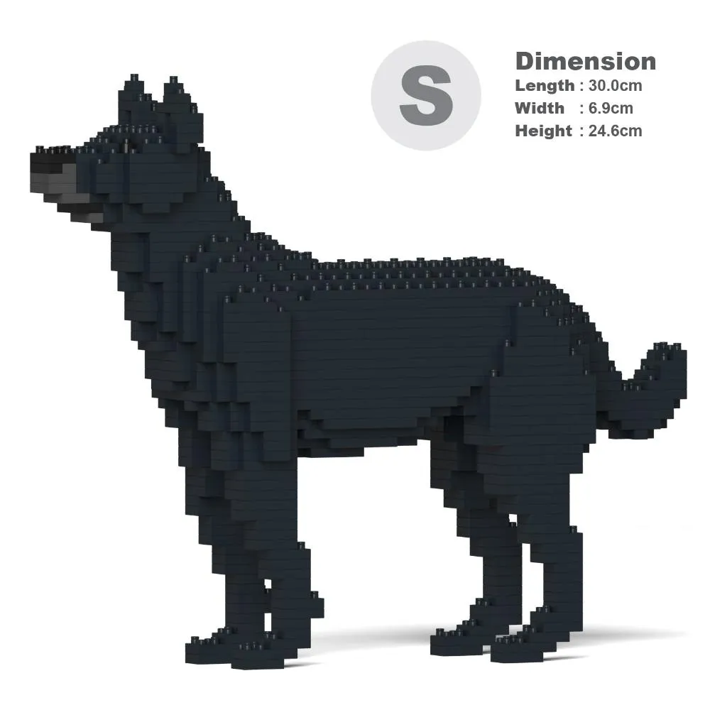 Building Blocks Model Black Mongrel Dog Pcs (Available in 2 Sizes)