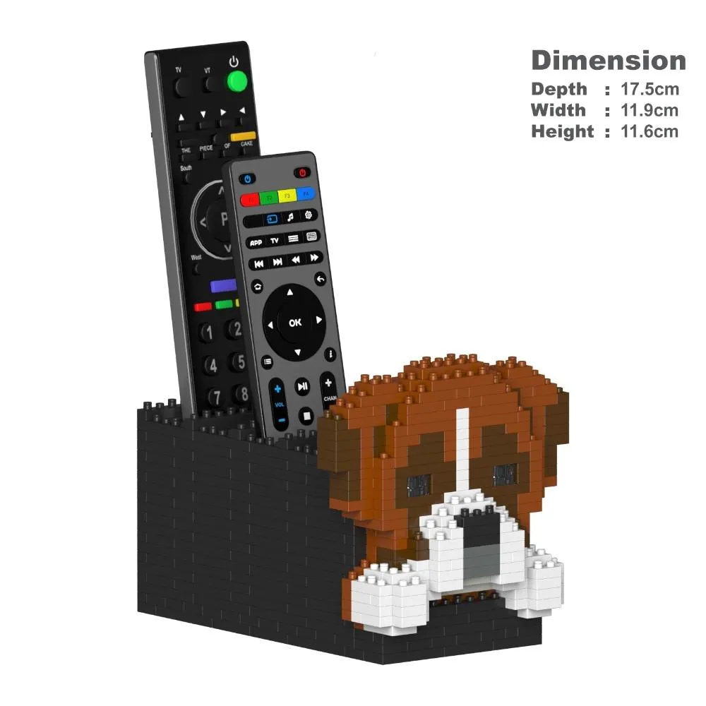 Building Blocks Model Boxer Dog Remote Control Stand 700 Pcs