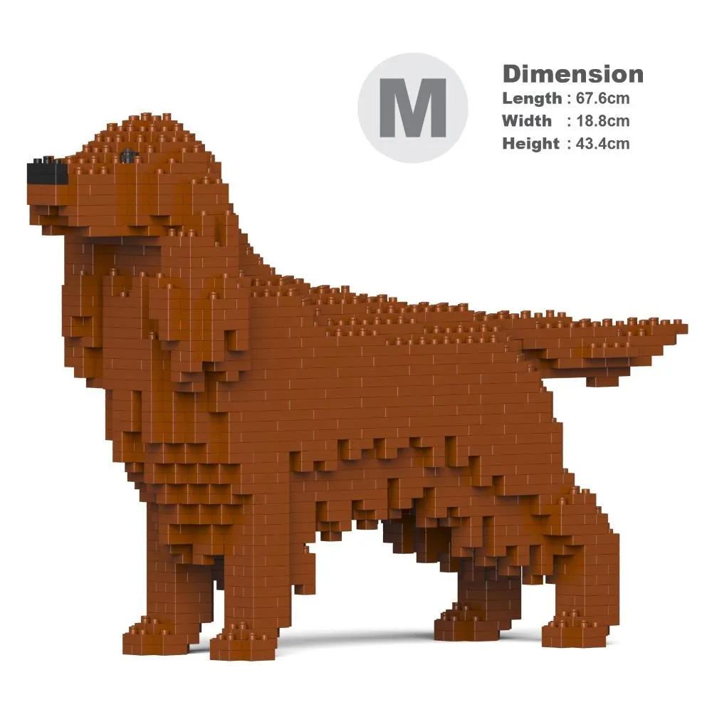 Building Blocks Model Irish Setter Dog 1040 Pieces (Available in 2 Sizes)
