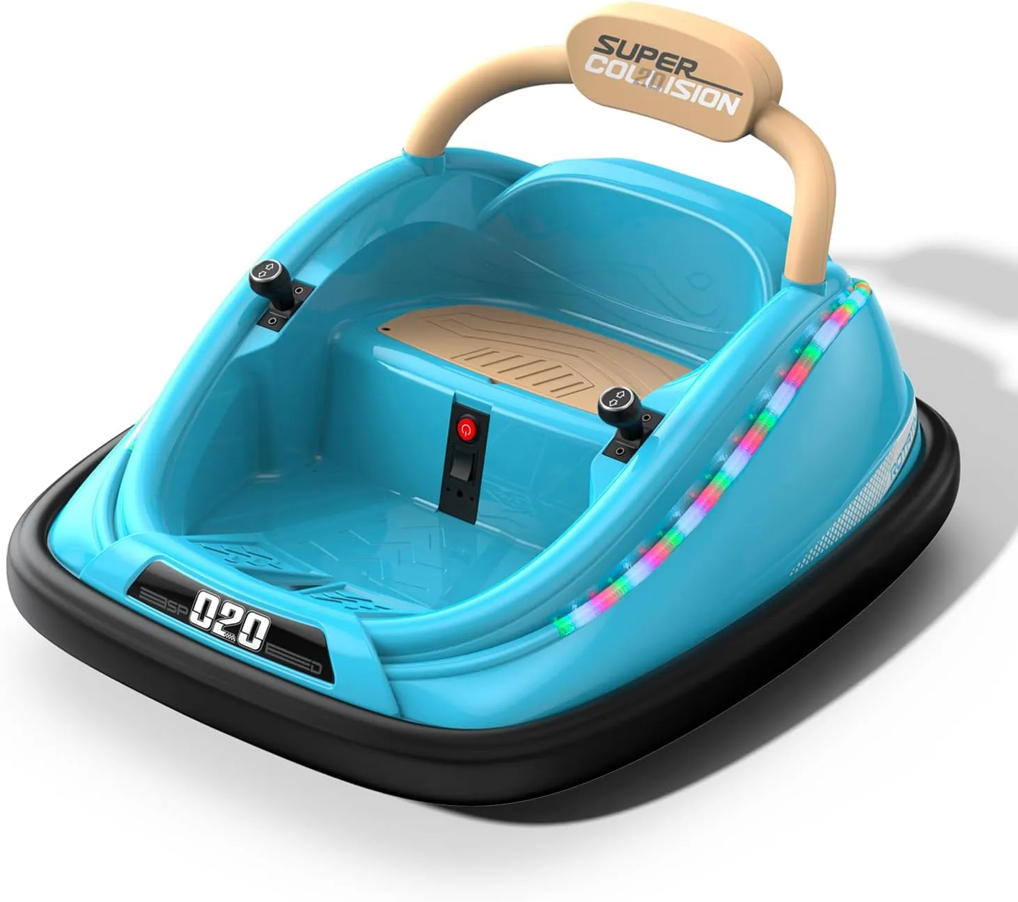 Bumper car, 12V Electric Kids-Bumper car Ride Toys with Remote and Music Function, Perfect Kids Gifts Baby Bumper car for Toddlers Ages 1-6 for Birthday, Children's Day, and Christmas,Red