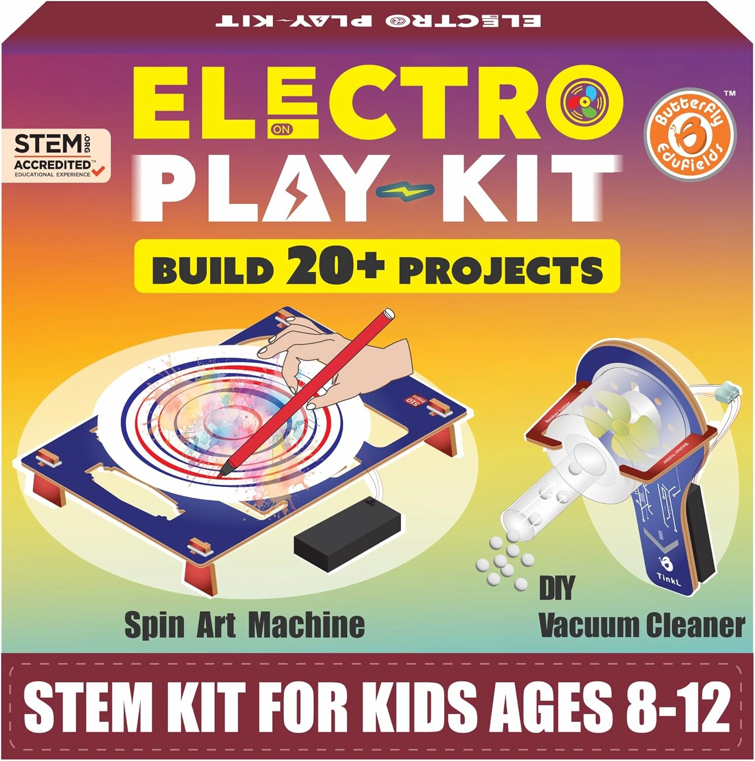 Butterfly EduFields STEM Kits for Boys Age 8-12 | 20  Projects & Activities | Science & Engineering Toys | Learning Gifts for Kids 8 9 10 11 12 | Ideal for Ages 8  Year Old Boys