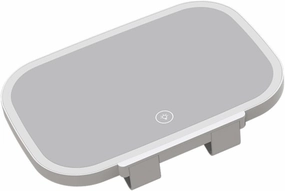 Cabilock Large Touch Mirror Led Light Car Visor Cosmetic Mirror Easy to Use Sun-shading for Women