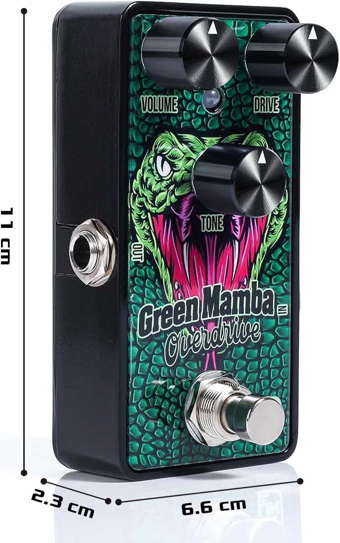 Caline Mini Guitar Overdrive Pedal G002 G Series Mid-rich Vintage Overdrive for Electric Guitar Bass True Bypass