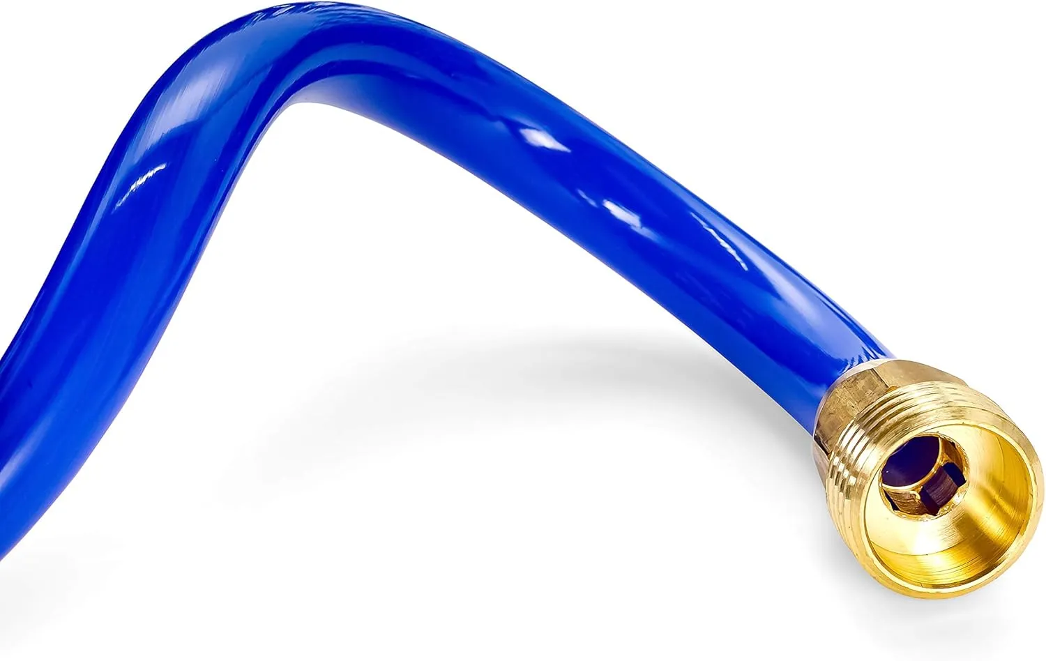 Camco 20’ Coiled Water Nozzle with Adjustable Spray Pattern Kit – Hose Design Prevents Kinking and Tangling, for Car Washing and Gardening (41980)