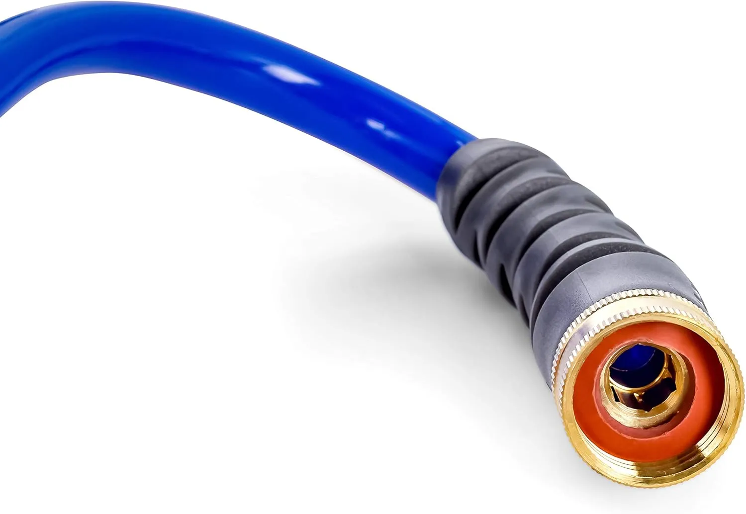Camco 20’ Coiled Water Nozzle with Adjustable Spray Pattern Kit – Hose Design Prevents Kinking and Tangling, for Car Washing and Gardening (41980)