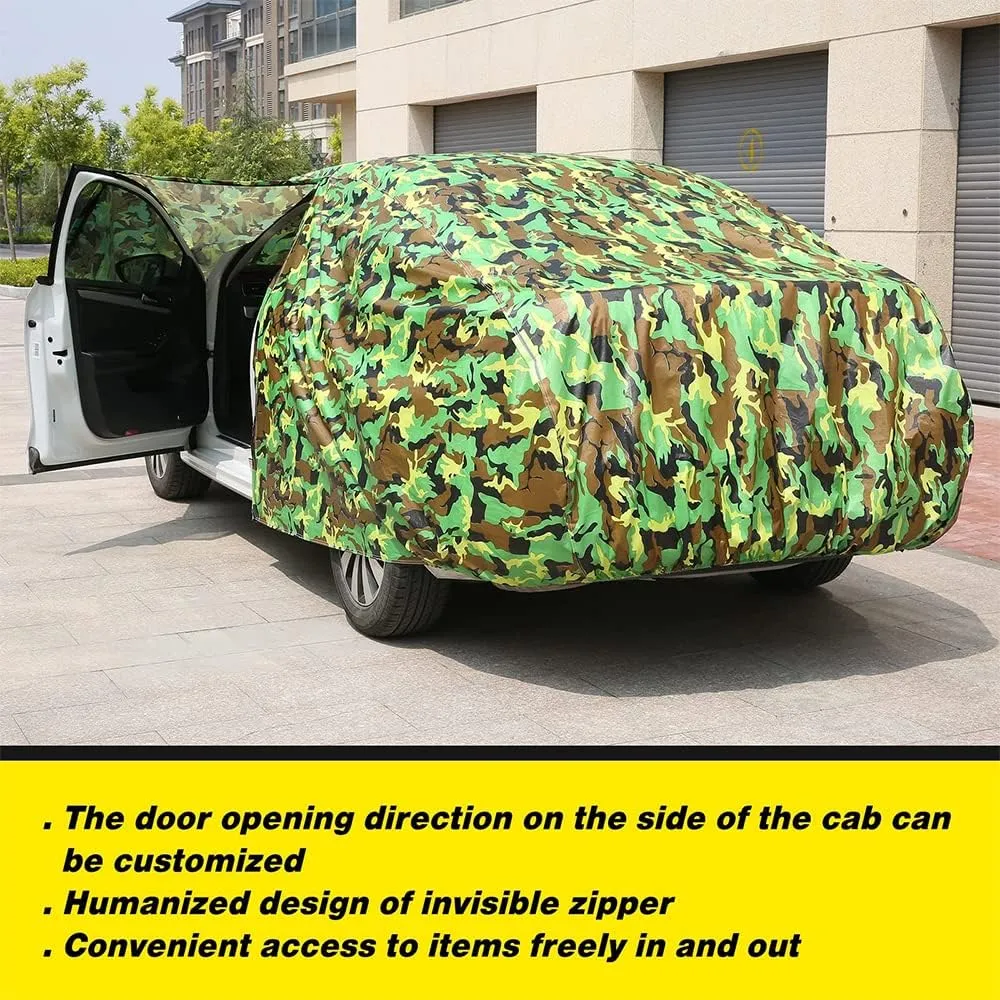 Car Cover for Nissan Pulsar Visia/Pulsar Acenta/N-Connecta/N-Vision/Tekna 2014-2019 Suitable Allweather Snow Protectionwaterproof Rainproof Full Coverage of UV Ray Proof Durable,Green
