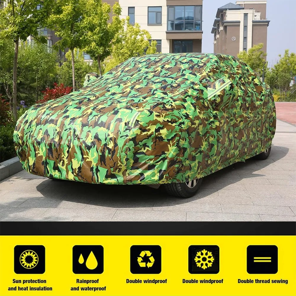 Car Cover for Nissan Qashqai J10 Visia/Acenta/I-Way/Tekna 2006-2013 Suitable Allweather Snow Protectionwaterproof Rainproof Full Coverage of UV Ray Proof Durable,Green