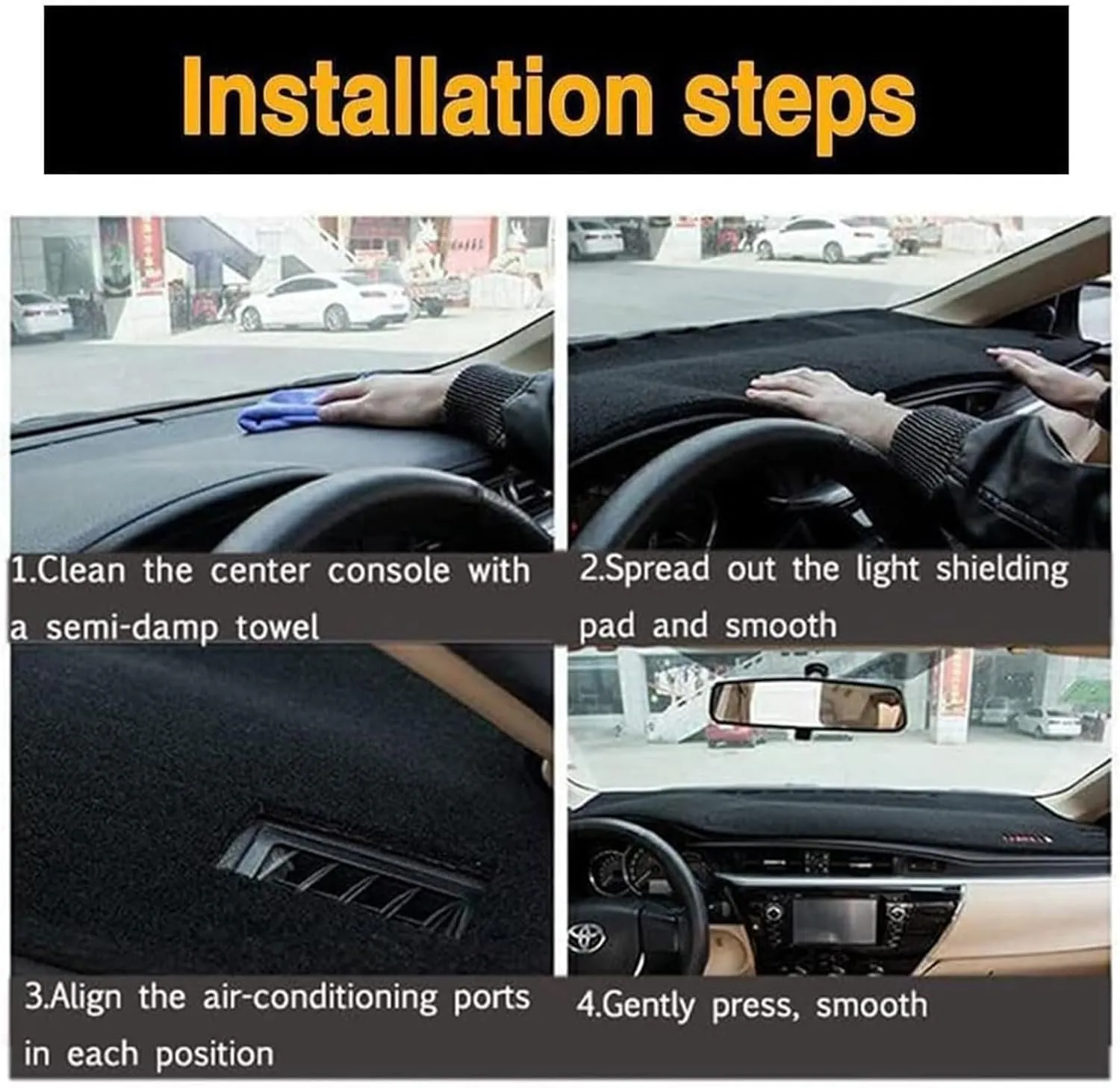 Car Dashboard Cover for Borgward BX5 BX6 2016-2018, Dash Cover Mat Center Console Cover Dustproof Sunshield Protector Pad Accessories,RHD