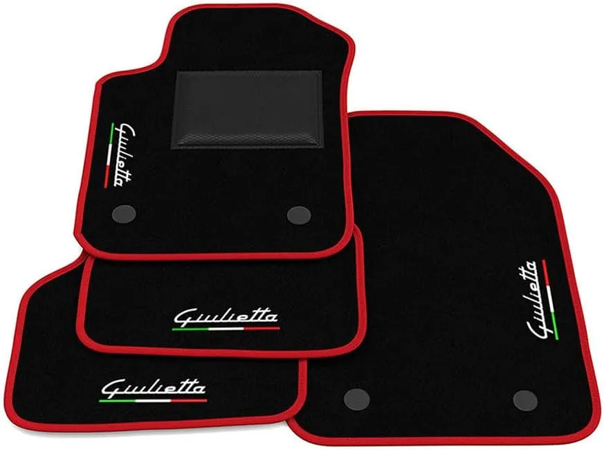 Car Floor Mats for Alfa Romeo Giulietta,Leather Cargo Liners Double Row Design Floor Liners All Weather Full Cover Protection Durable Automotive Floor Mats